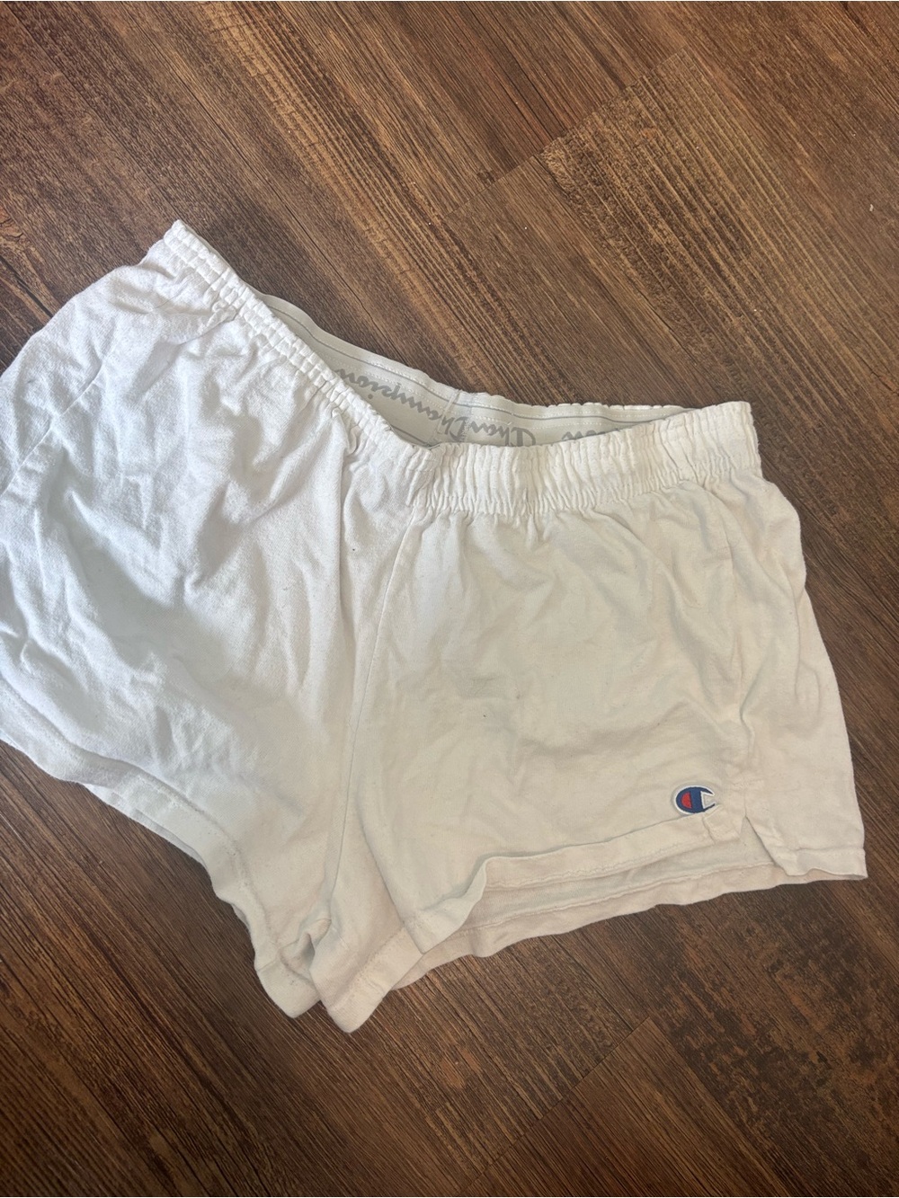 3/9$ Champion White Athletic Lounge Shorts | Classic Logo Summer Essential S